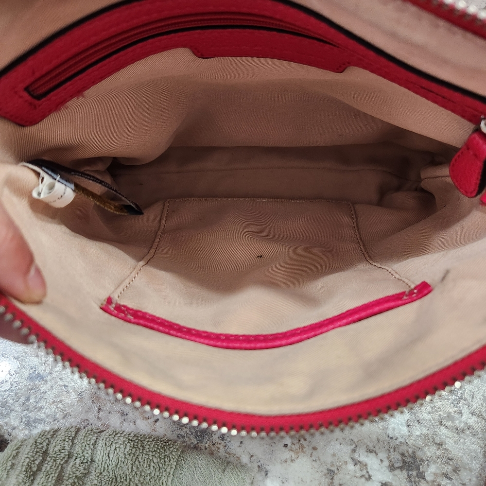 Dana Buchman Pink Eyelet Crossbody Purse - Picture 7 of 16